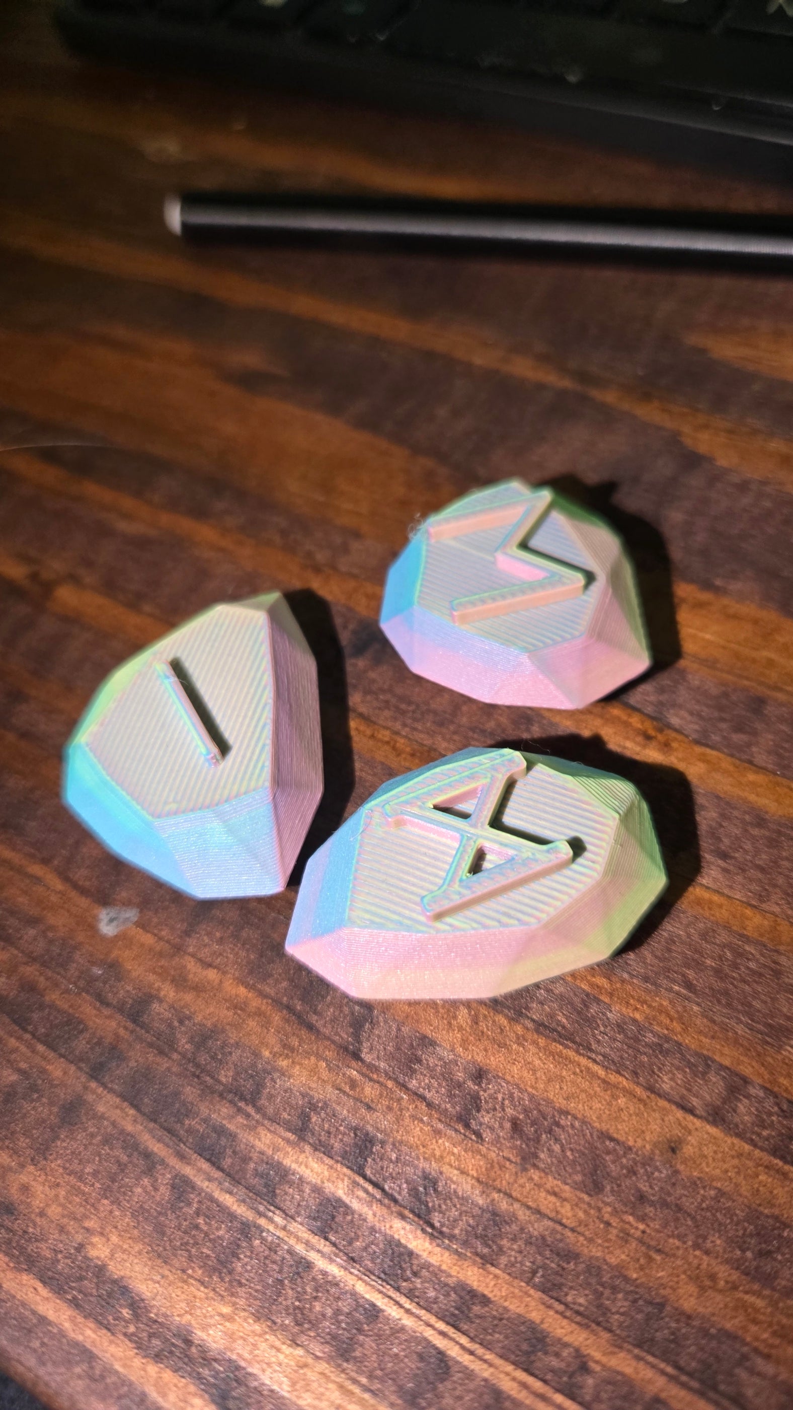 Mystic Runes Handcrafted 3D-Printed Set of Five