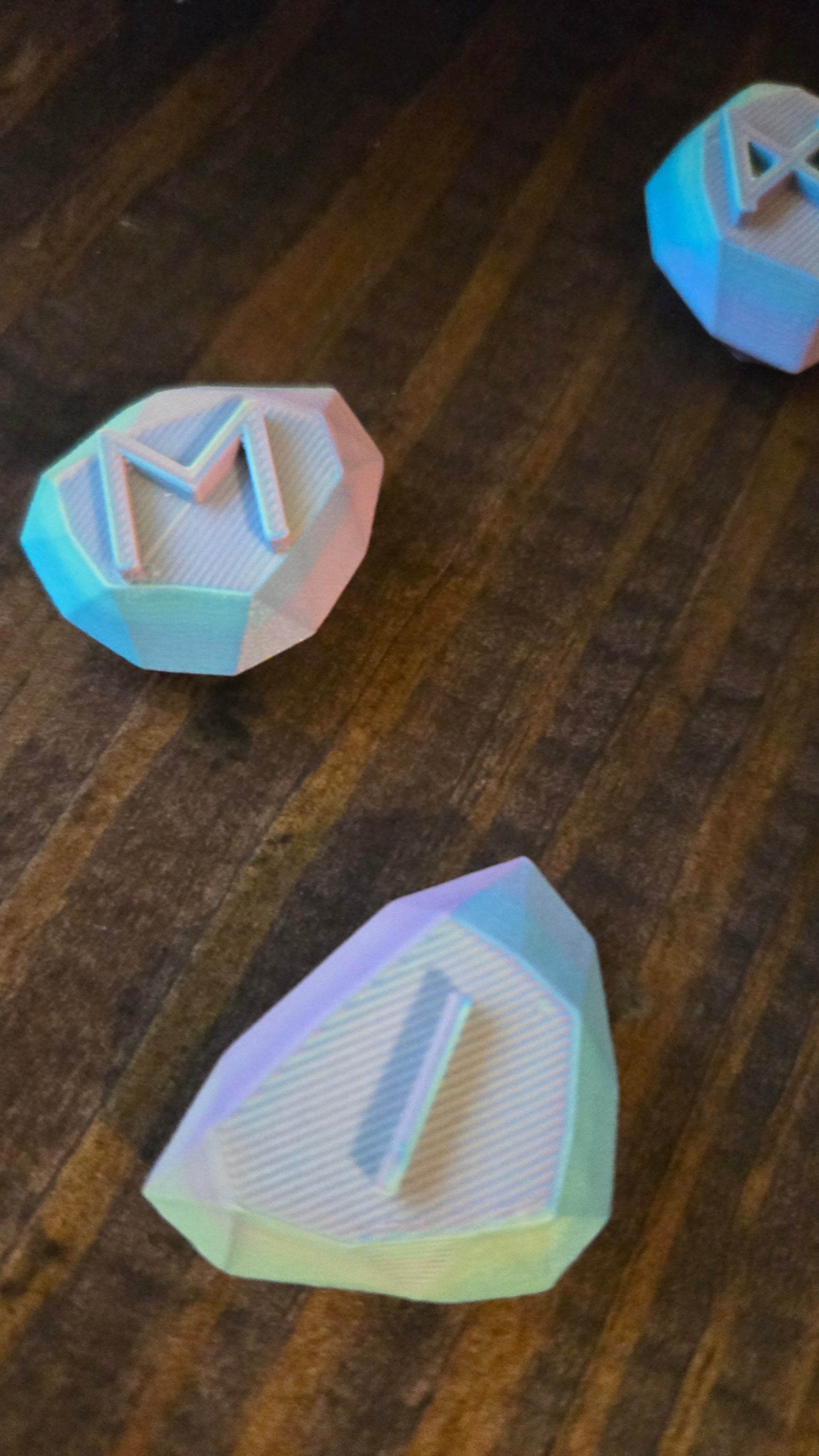 Mystic Runes Handcrafted 3D-Printed Set of Five